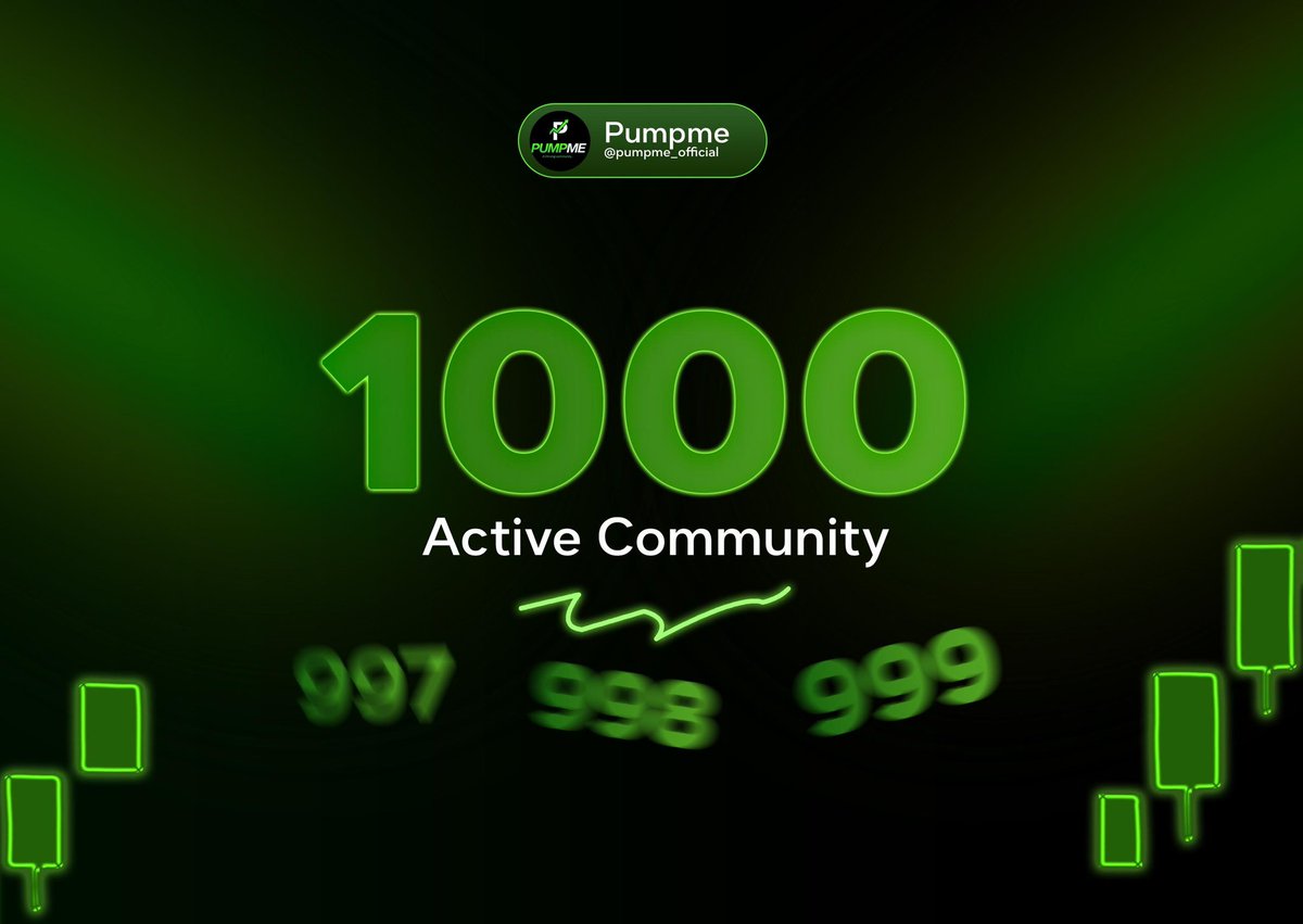 Pumpme_Official's tweet photo. 1000 Pumped Followers🚀💚 https://t.co/m8GnaR7GdI