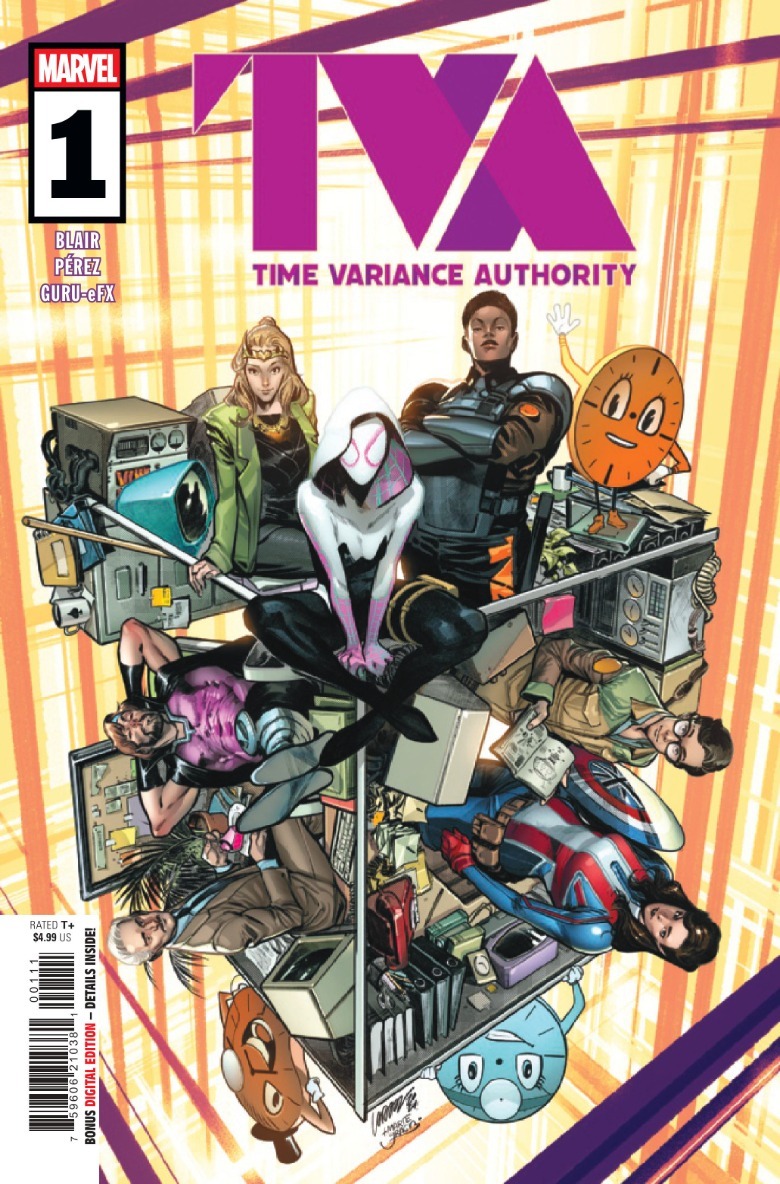 BuzzComics's tweet photo. Preview de TVA #1 (of 5) par Katharyn Blair, Pere Perez et GURU-eFX chez @Marvel #MarvelComics #TVA #Loki #MissMinutes #SpiderGwen #GhostSpider #CaptainPeggyCarter #TimeVarianceAuthority https://t.co/EpvmqwK2HO https://t.co/FW4B46d4GQ