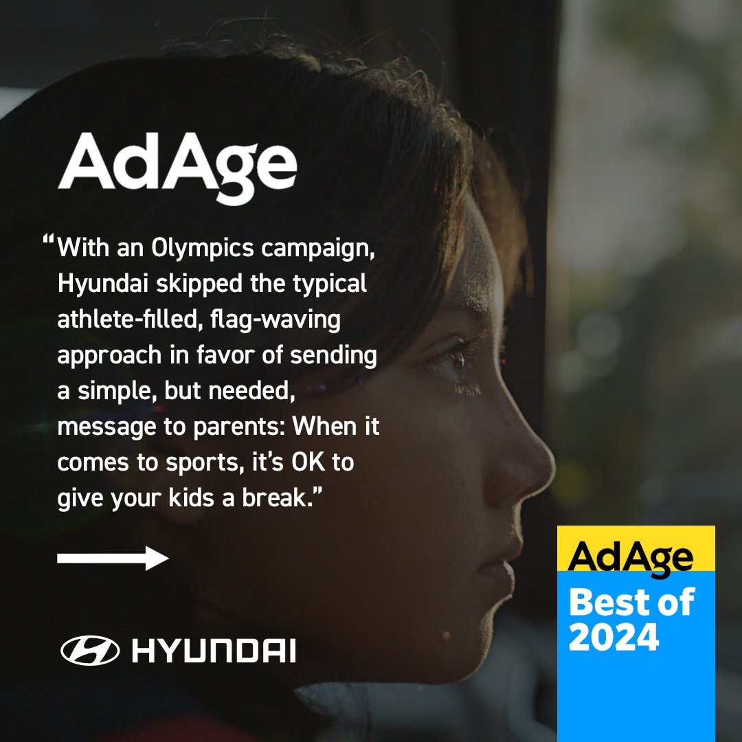 INNOCEANUSA's tweet photo. Honored for @Hyundai “It’s OK” to be named one of @AdAge’s Top 25 Purpose Driven Ads of 2024. Here’s to more work that matters in 2025! https://t.co/gumNI2cWhj