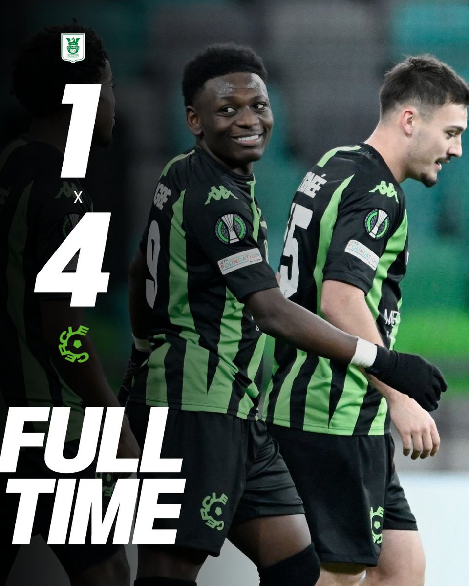 cercleofficial's tweet photo. 𝐅𝐓 Minstens zeker van de knock-out fase in de Conference League. Leve Cercle! 💚🖤 #UECL https://t.co/X4GPT9ZDbN