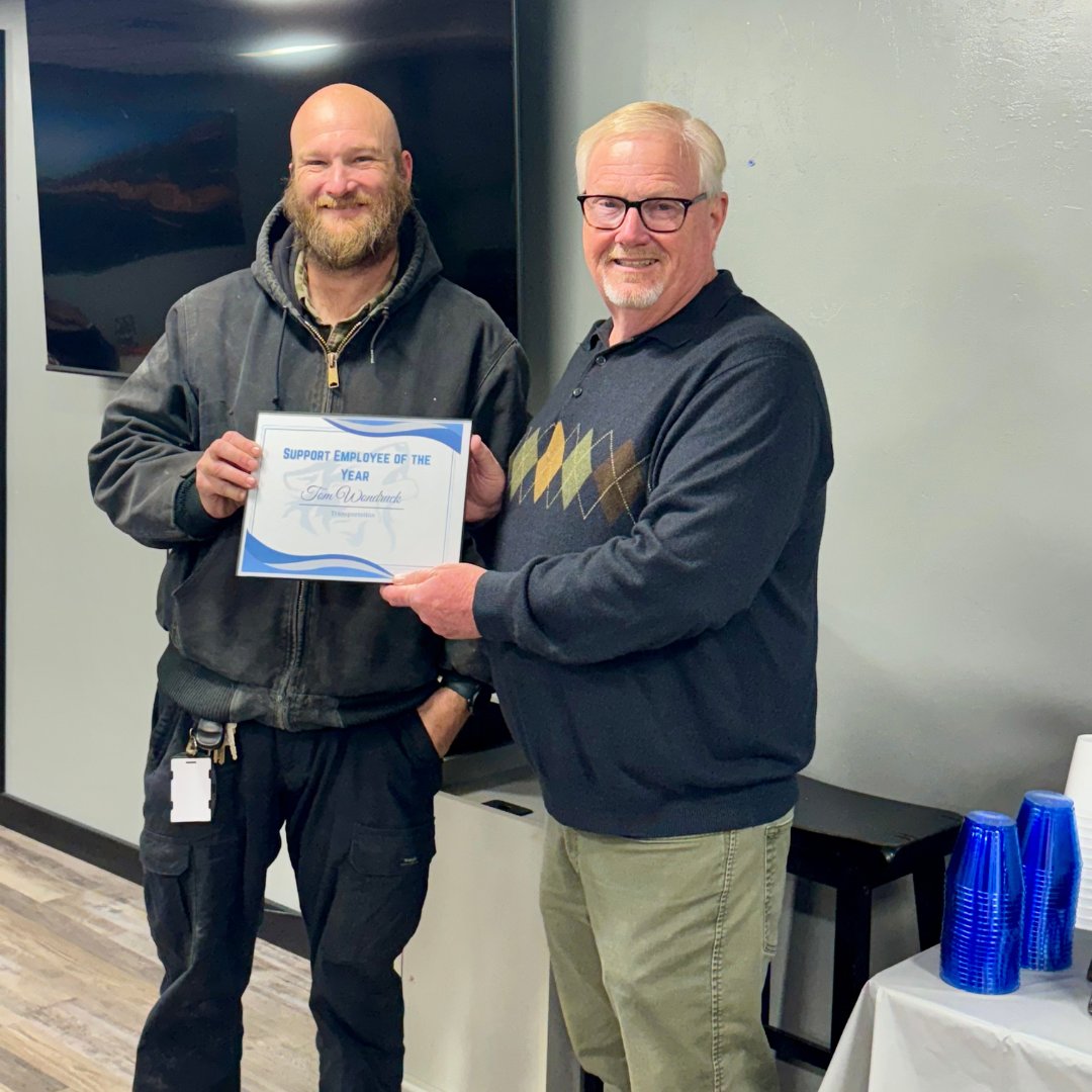 ShawneePublic's tweet photo. 🎉🚍 Congrats to Tom Wondrock, our Transportation Employee of the Year! Always with a smile and ready to help, Tom goes above &amp; beyond every day! Thank you for making Shawnee Public Schools a better place! 

#GoWolves #ShawneeStrong https://t.co/f3Wf6u18TM