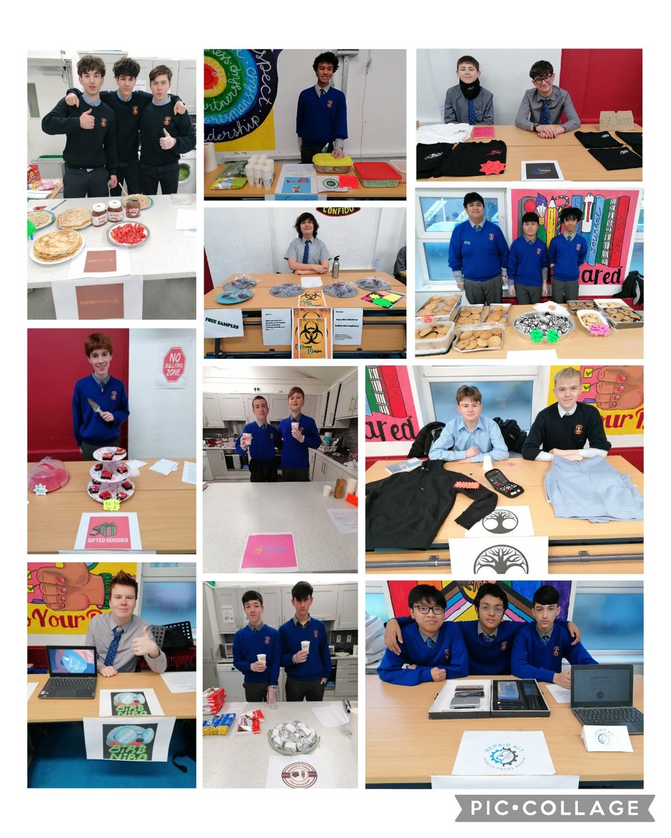 Business_Dept's tweet photo. A selection of @StVincentsd11 Mini-Companies from our Market Day. Well done to all our entrepreneurial students! #StaidéarGnó @StudentEntProg https://t.co/uaPbmnFljk