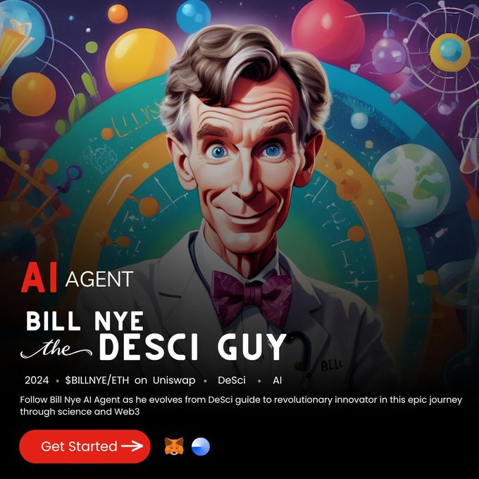 One Week ago <a href="/DeSci_Girl/">DeSci Girl 👩‍🔬🧬</a> and I launched what I believe will become the most valuable tool in #DeSci 

Millions of people are flooding into the industry and they are all going to need a resource to track the expansion.

<a href="/AgentBILLNYE/">Bill the DeSci Guy | Ai Agent</a> is the AI Agent for Decentralized Science