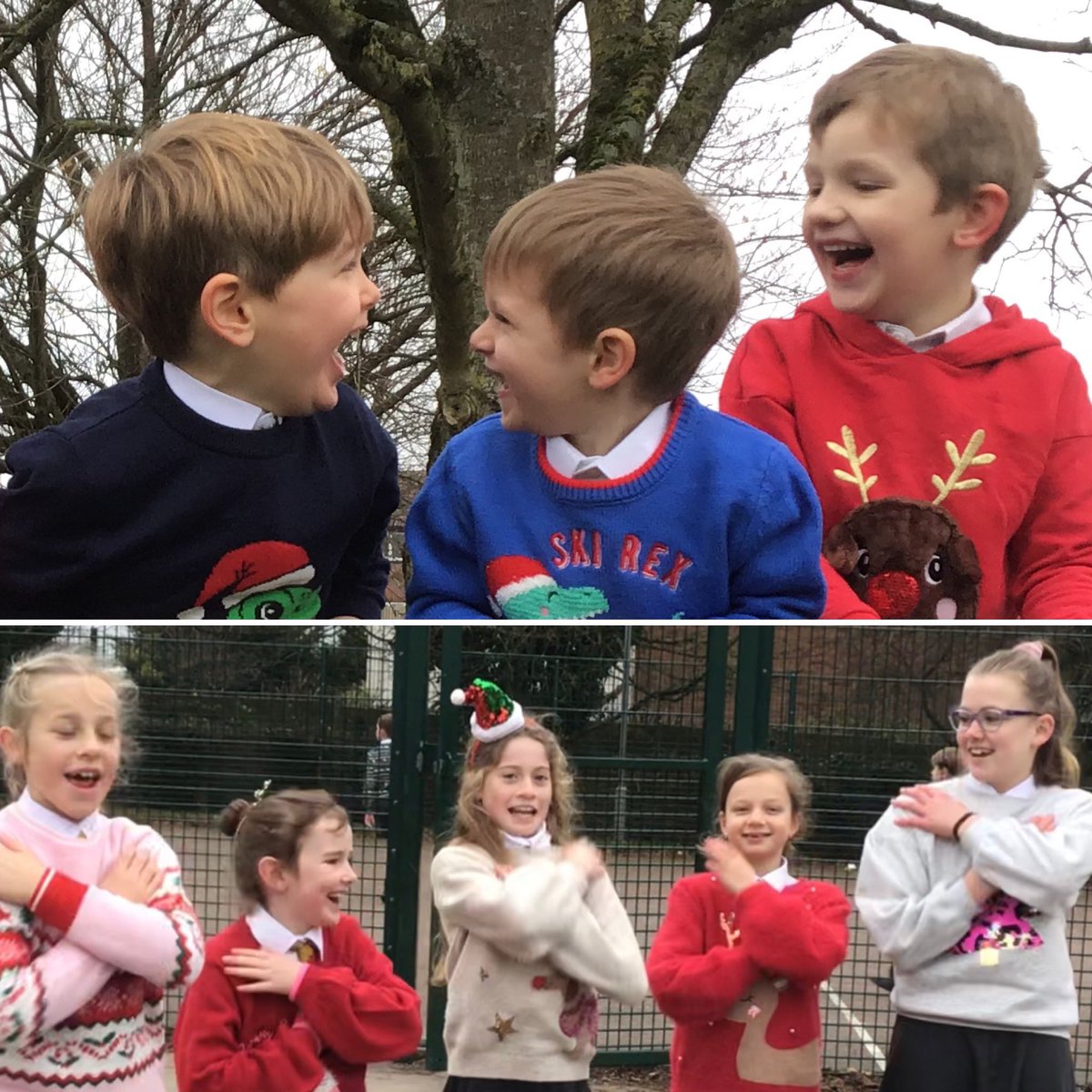 HighnamAcademy's tweet photo. It's been a wonderfully festive day at Highnam! Christmas dinners, #ChristmasJumperDay in support of @savechildrenuk and a fantastic PTA disco for key stage 2 to top it all off🎄🕺🏽 https://t.co/ijNknjzQyS