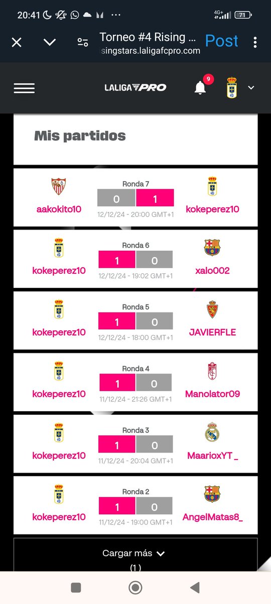 🏆 Campeón del 4° torneo de Rising Stars🏆
+500€

Después de dos malos torneos, repetimos hazaña. Muy contento con mi nivel. Intentaré hacer triplete con el último torneo.😙
Ggs a todos mis rivales
<a href="/FusyonEC/">Fusyon</a>