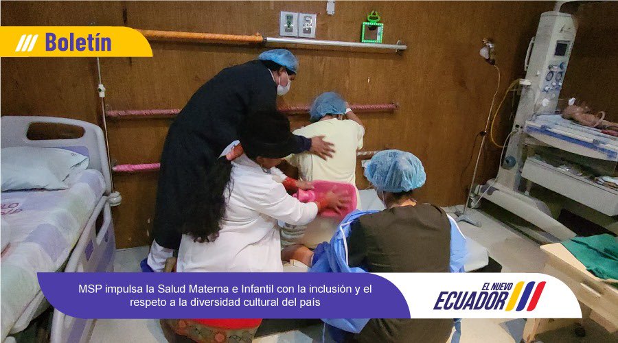 Salud_Ec's tweet photo. #BOLETÍN | Integramos políticas interculturales en servicios de atención de salud materna y neonatal.
Hasta octubre de este año, registraron 49.145 atenciones de partos con acompañamiento y 30.422 partos en libre posición, en 150 establecimientos de salud: https://t.co/sIDWPohmHf https://t.co/BvFAe72DlF