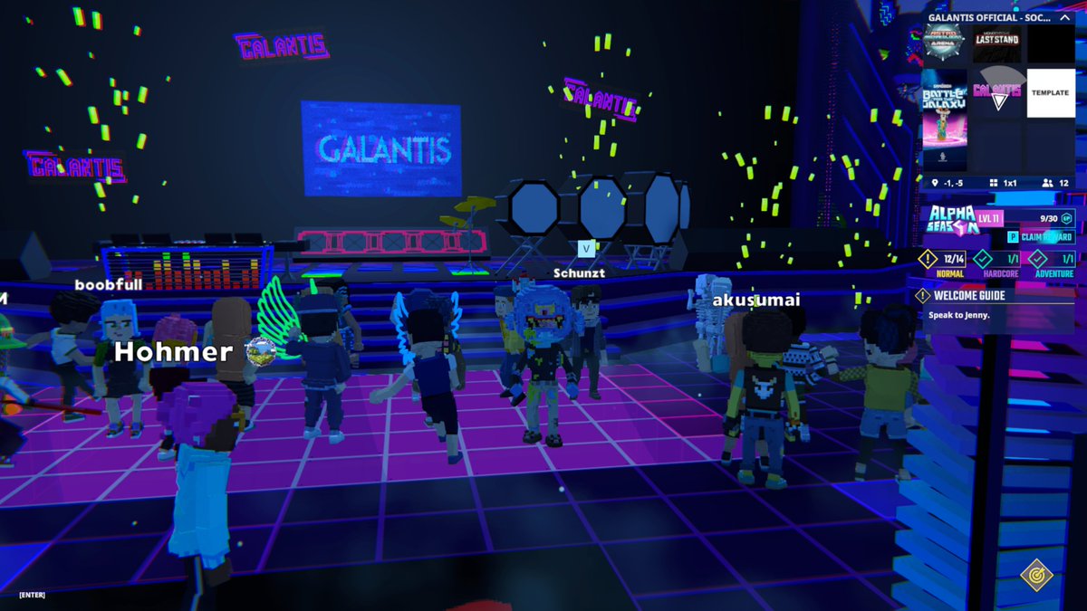 Rocking out at the <a href="/wearegalantis/">Galantis</a> Stage in <a href="/TheSandboxGame/">The Sandbox</a>. The virtual crowd is going wild! 🎉🔊 register-landings.sandbox.game/alphaseason4-s… #TheSandbox #AlphaSeason4 #AS4SocialChallenge