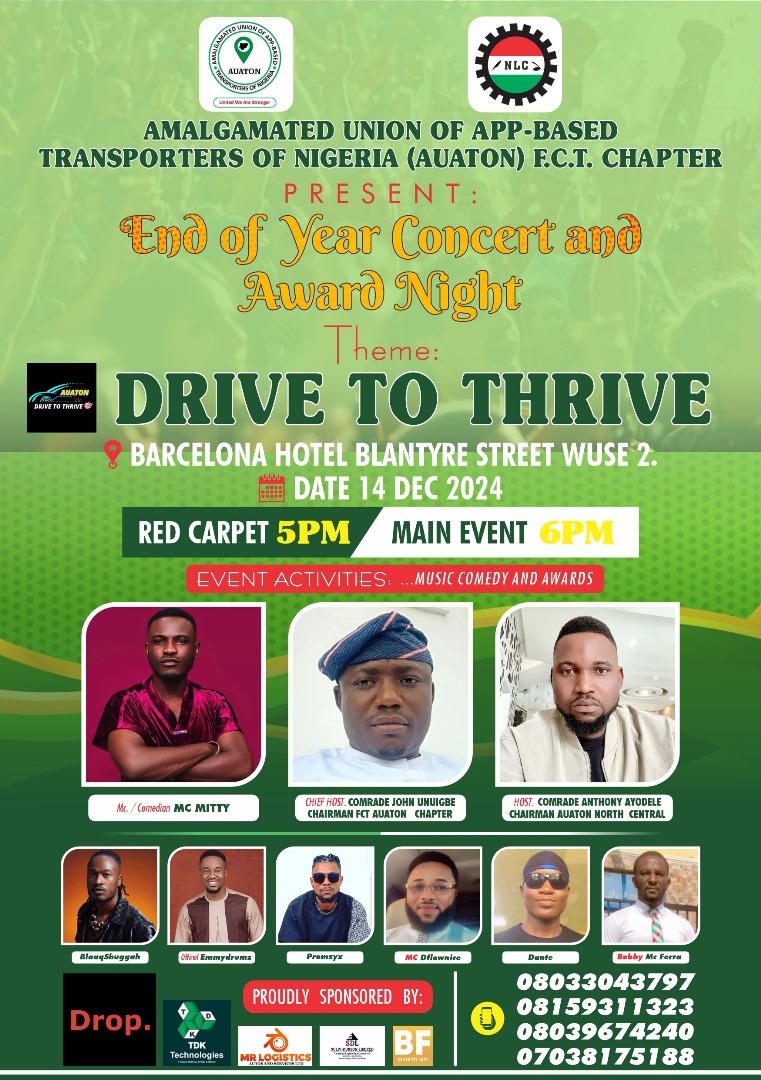 AMALGAMATED UNION OF APP-BASED TRANSPORTERS OF NIG (@auatonofficial) on Twitter photo 