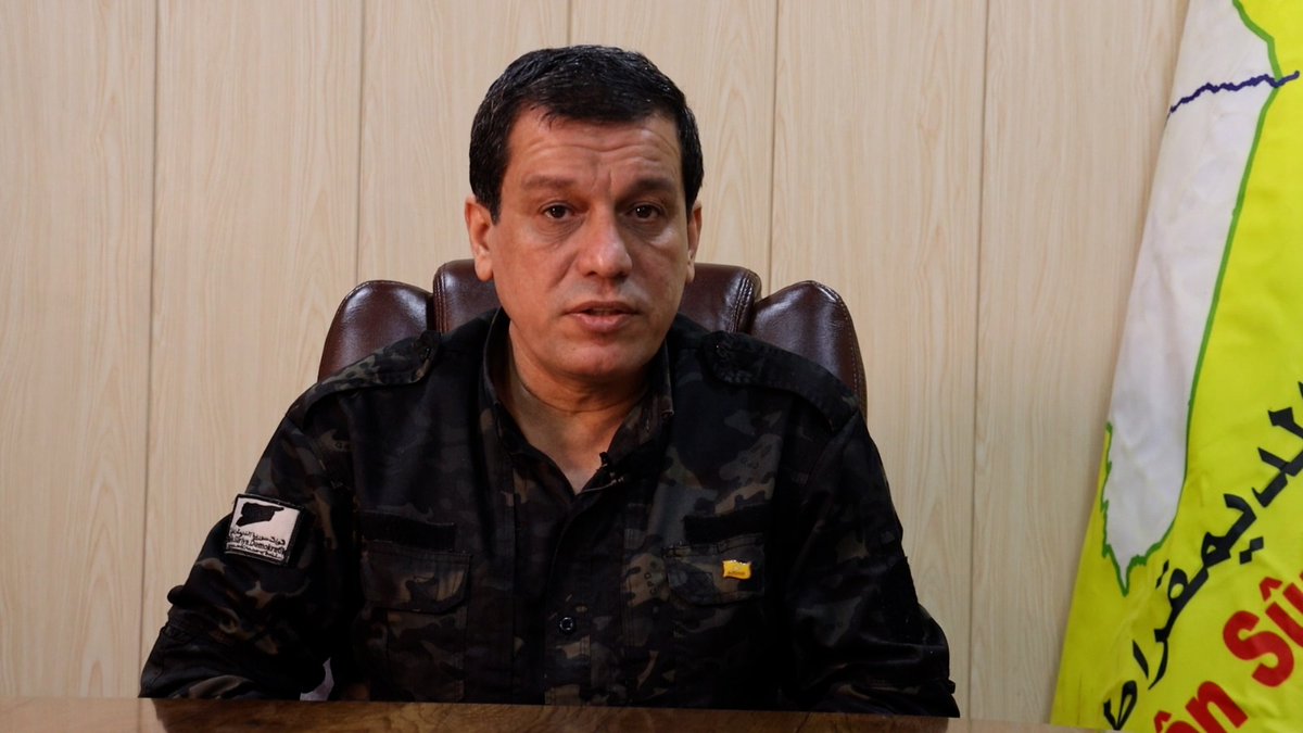 vvanwilgenburg's tweet photo. SDF head Mazloum Abdi: At the start of the attacks, Hayat Tahrir al-Sham informed us that our areas were not their target. We have agreements with Hayat Tahrir al-Sham regarding Aleppo and Deir ez-Zor.

Source: Ronahi https://t.co/wja06i9pXN
