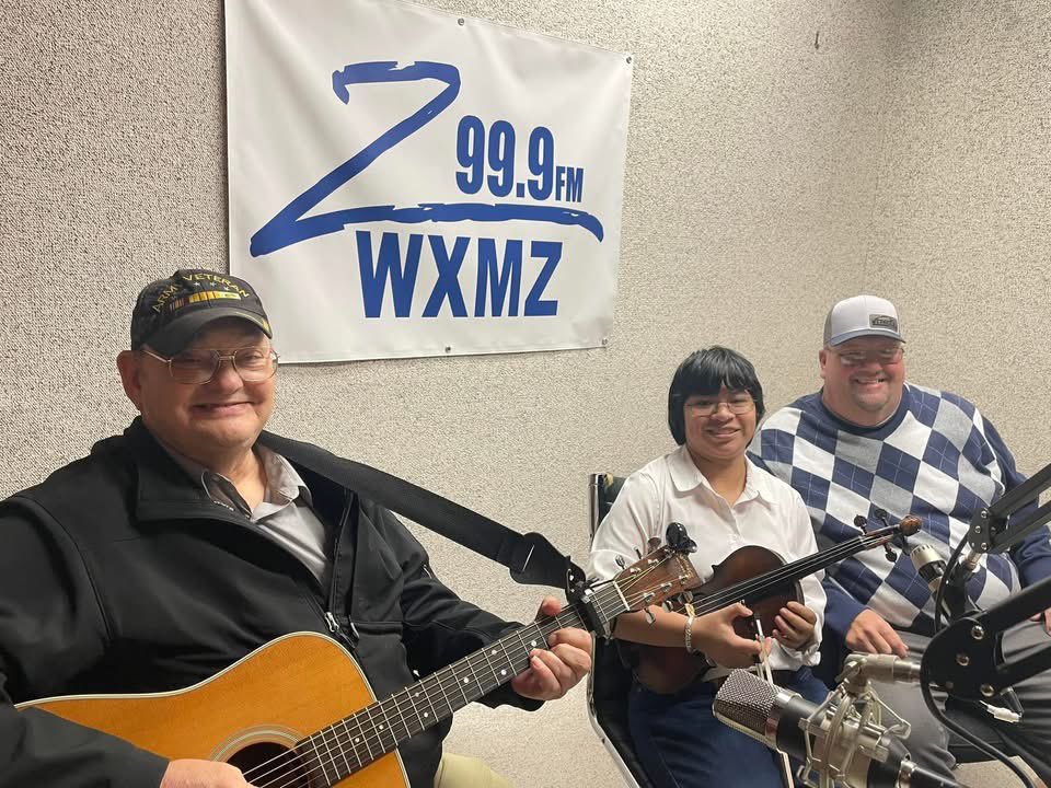 Appreciate Judge Executive David L Johnston and Mackenzie Bell coming by studio today to play us a little music for our listeners on Midday at the Z!