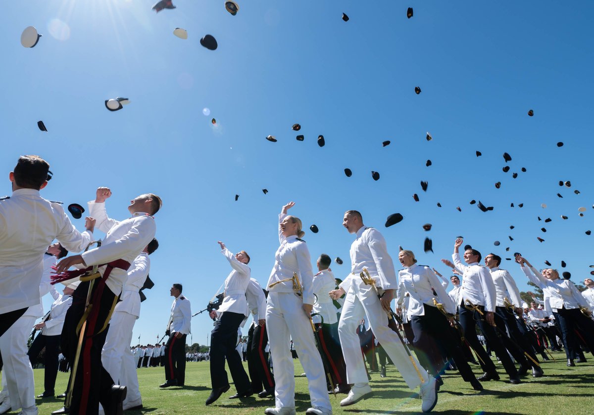 DefenceAust's tweet photo. Congratulations to the 2024 graduates of the @ComdtADFA. 👏The graduates represent the quality education & training provided by ADFA across a number of disciplines to prepare them to serve in the domains of maritime, land, air, space & cyber. #YourADF https://t.co/MWMWV63TLZ