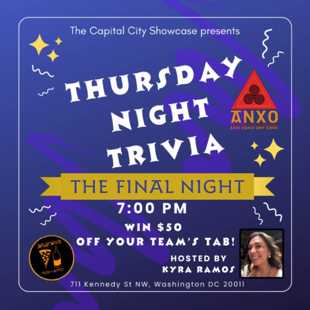 Tonight is our last Thursday Night Trivia as we pause for winter!  See you there!