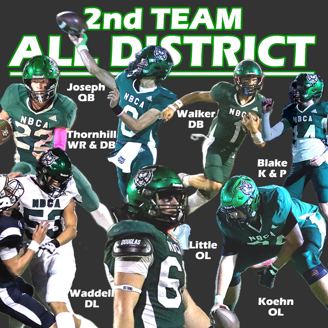 coachbronk's tweet photo. Congratulations to all of our @NBCA_Athletics varsity football All District selections. I’m incredibly proud of these incredible young men. 
#CLAWSUP #CATSFootball https://t.co/HHZg2bMxyV