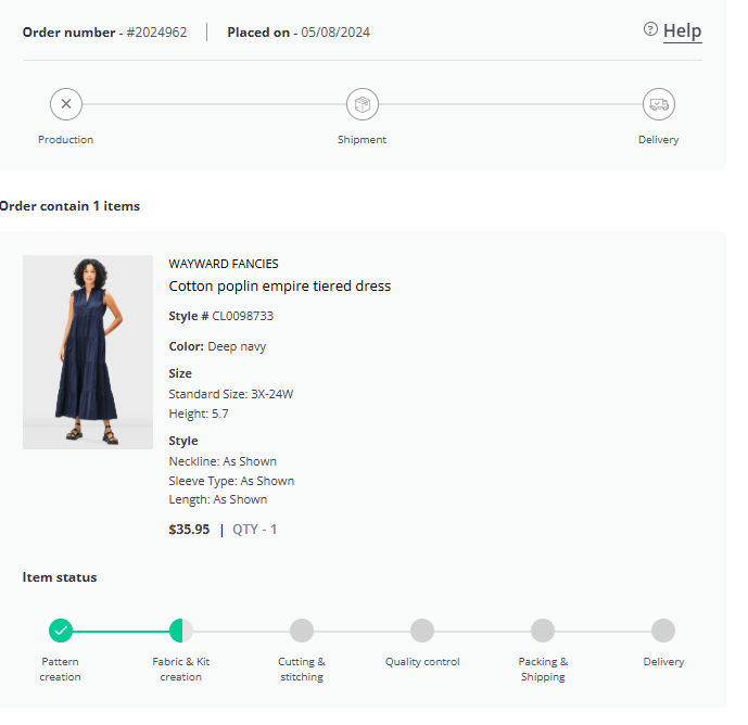 oceankitten's tweet photo. Still haven't received my order from @eShakti and now they won't even replay to my inquiries. https://t.co/QNR2n00gJ6