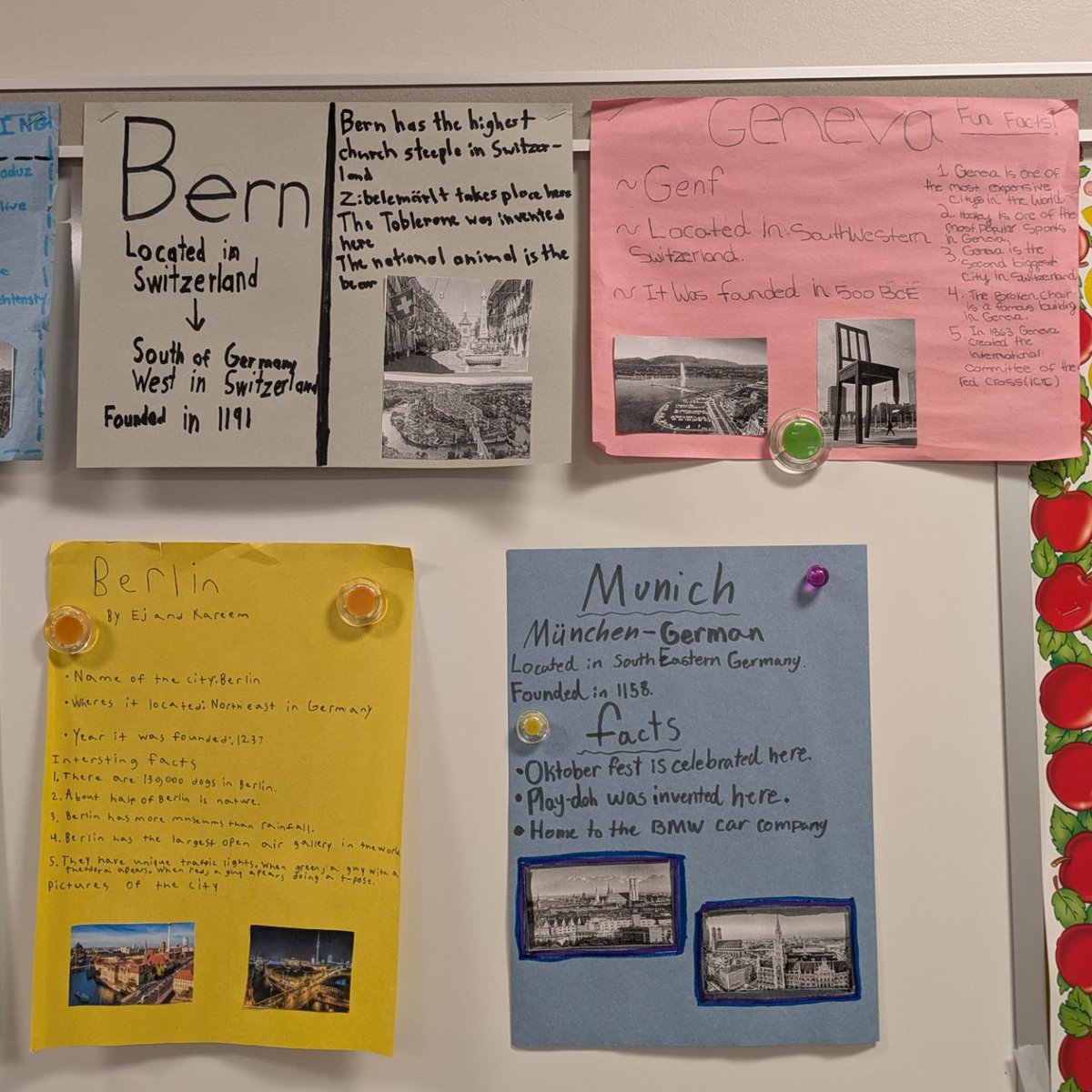 frau_leonard's tweet photo. This week German Flex students researched German-speaking cities. They created posters of their cities and presented them to the class 🇩🇪🇦🇹🇨🇭🇱🇮 #teachgerman https://t.co/D65u8EIS28