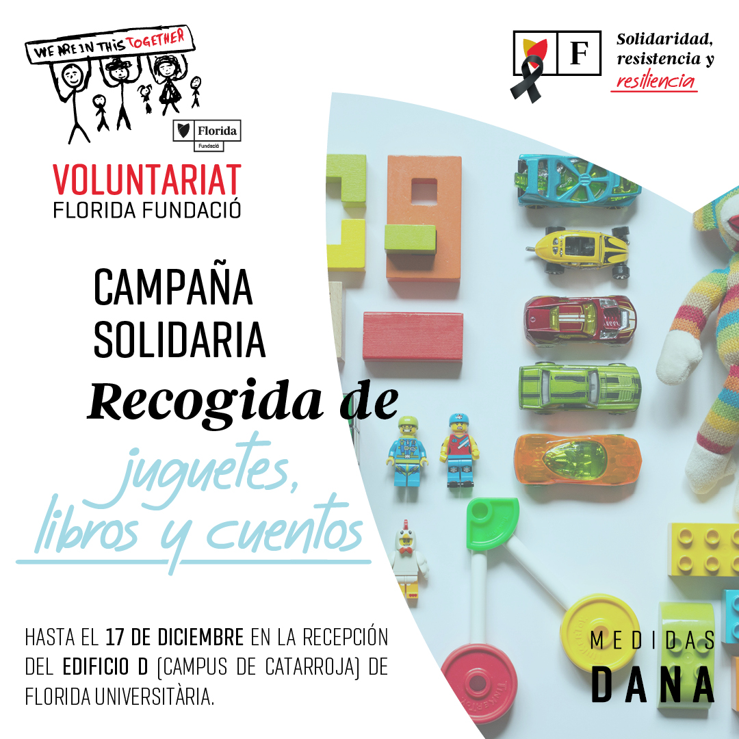 🎄 Esta Navidad, devolvamos la ilusión a los niños y niñas afectados por la DANA en Catarroja. Dona juguetes, cuentos o libros, nuevos o en buen estado hasta el 17/12 en la recepción del Edificio D del Campus de Catarroja. ¡Contamos contigo!

floridauniversitaria.es/florida-volunt…