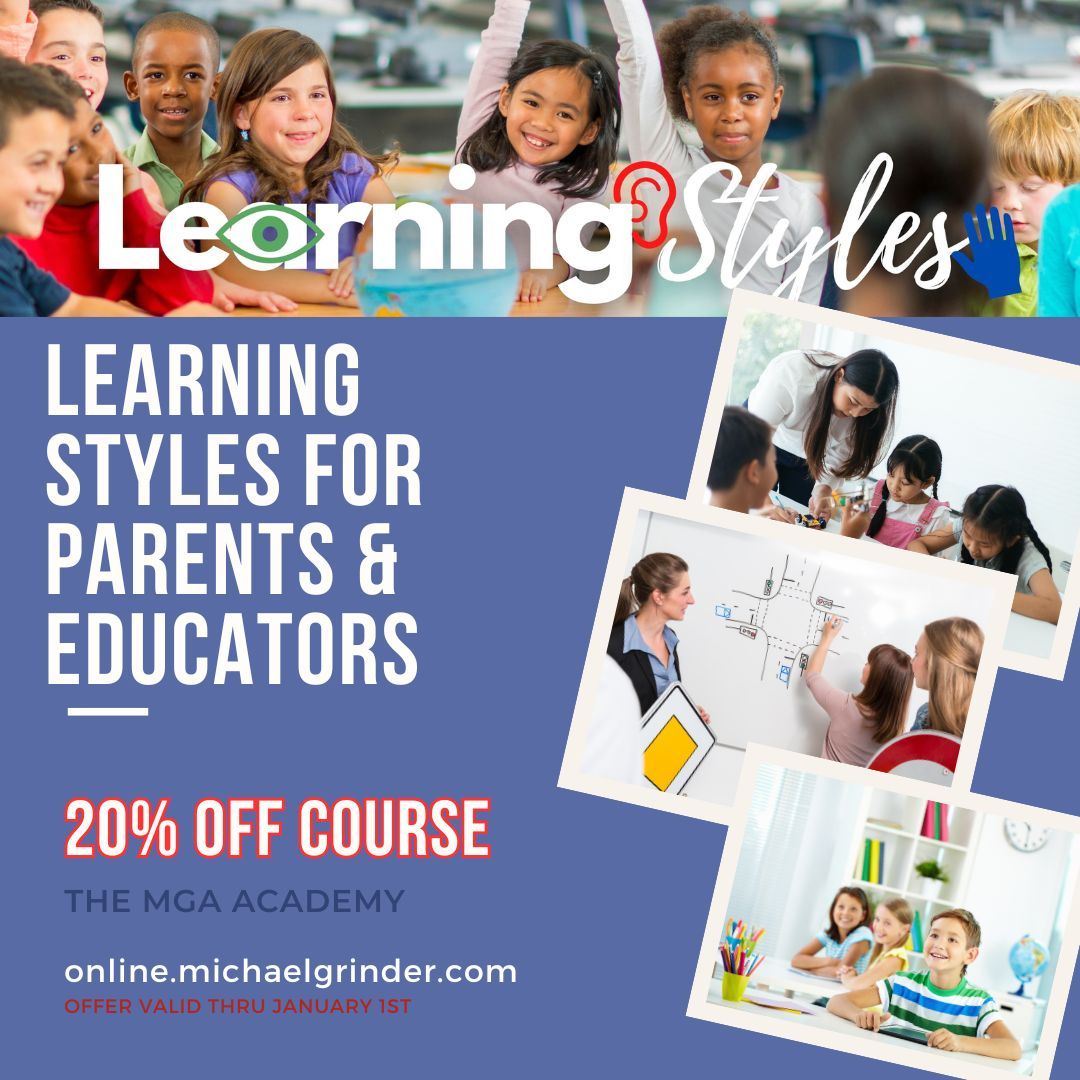 Whether you're a teacher or a parent, our course through MGA’s Academy offers valuable insights into how to improve someone’s ability to learn, store, and retrieve information. 

Don’t miss out—take advantage of our 20% off discount on Learning Styles, now through Jan. 1st!