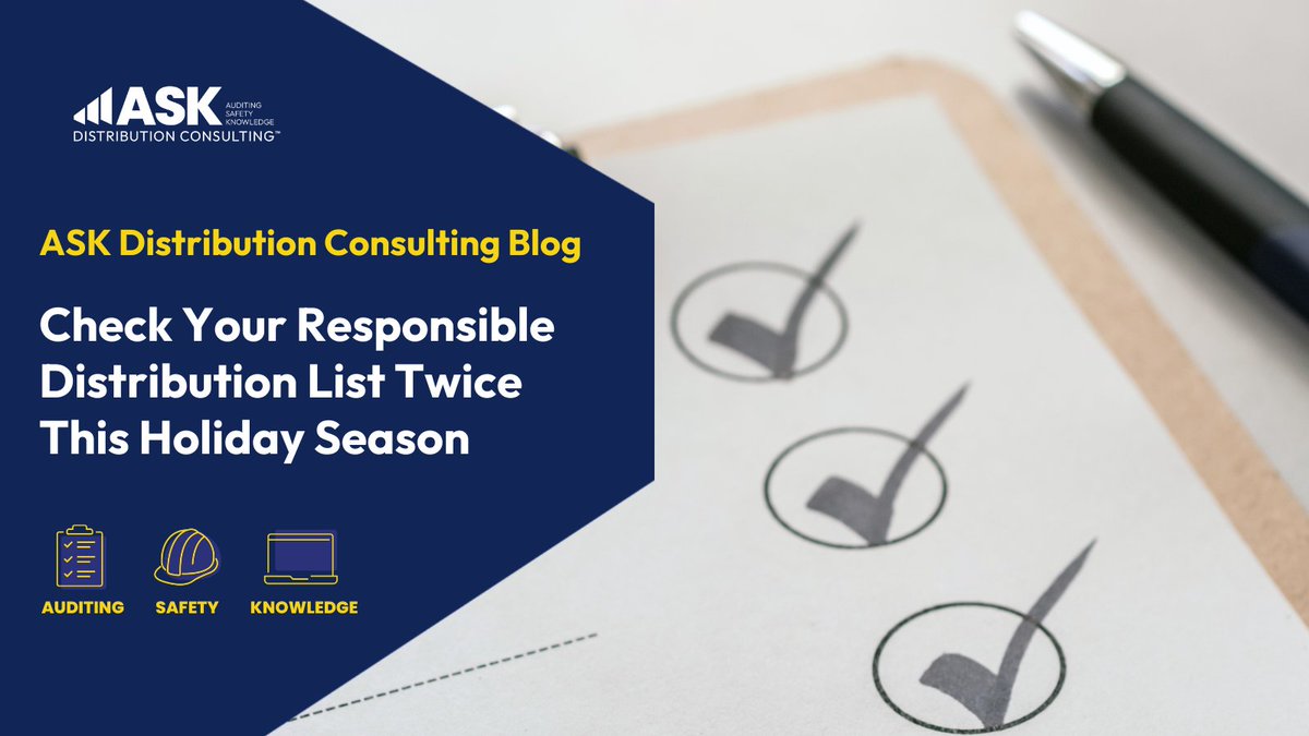 ASKdc_LLC's tweet photo. The man in the red suit won’t be checking your Responsible Distribution checklist, so make sure you're on track! 🎅 Read our latest blog for tips to help you wrap up the year and set the stage for improvements in the new year: https://t.co/vcgdgzLByp https://t.co/IsgtABeOED