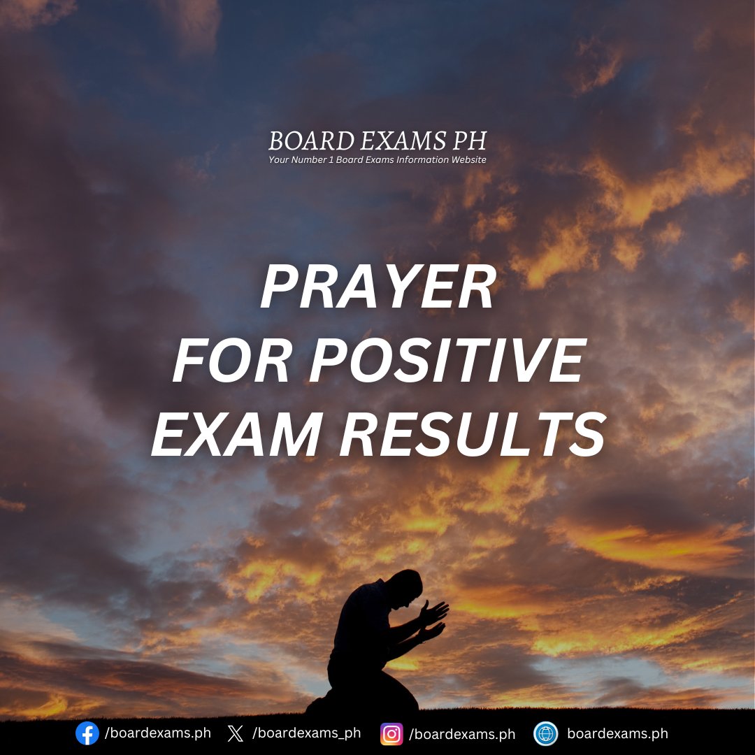 boardexams_ph's tweet image. 𝗣𝗥𝗔𝗬𝗘𝗥 𝗙𝗢𝗥 𝗣𝗢𝗦𝗜𝗧𝗜𝗩𝗘 𝗘𝗫𝗔𝗠 𝗥𝗘𝗦𝗨𝗟𝗧𝗦

Dear Lord,

I pray that my hard work and dedication will pay off and that I will receive the results I have been striving for.

Thank you for your grace and mercy. I trust in your plan for my life, and I know that you…