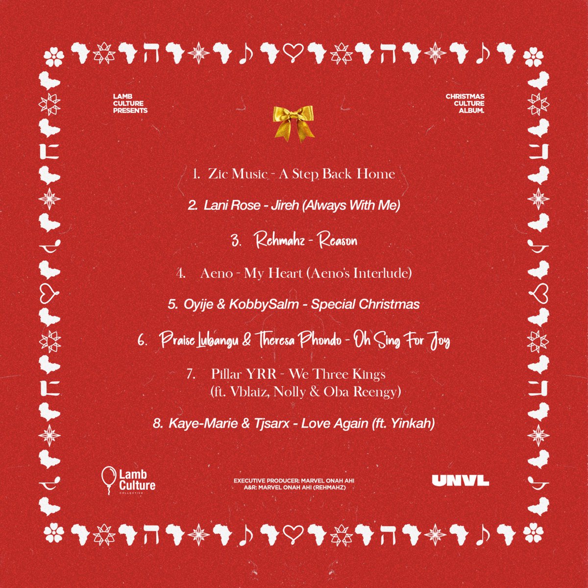 Midnight! The BIGGEST CHRISTMAS PROJECT from Africa! 🎄🎅🏾❤️

#AStepBackHome #ChristmasAlbum #ChristmasCulture #ChristmasInAfrica #lambculture #lambculturecollective 

<a href="/Oyije_/">“AGAIN” Out Now!</a> <a href="/__KAYEMARIE__/">KAYE🌚</a>