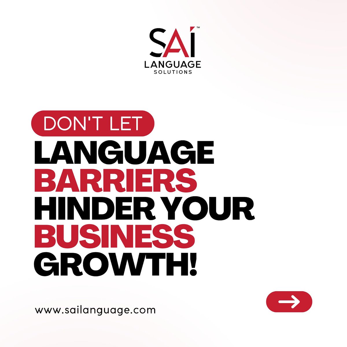 language_sai's tweet image. At SAI, we know that seamless communication across languages and cultures is essential for business success.

💬 That’s why we provide expert translation services tailored to your unique requirements.
-
🌐 sailanguage.com 
.
.
.
.
#SAILanguageSolutions #Language #Global