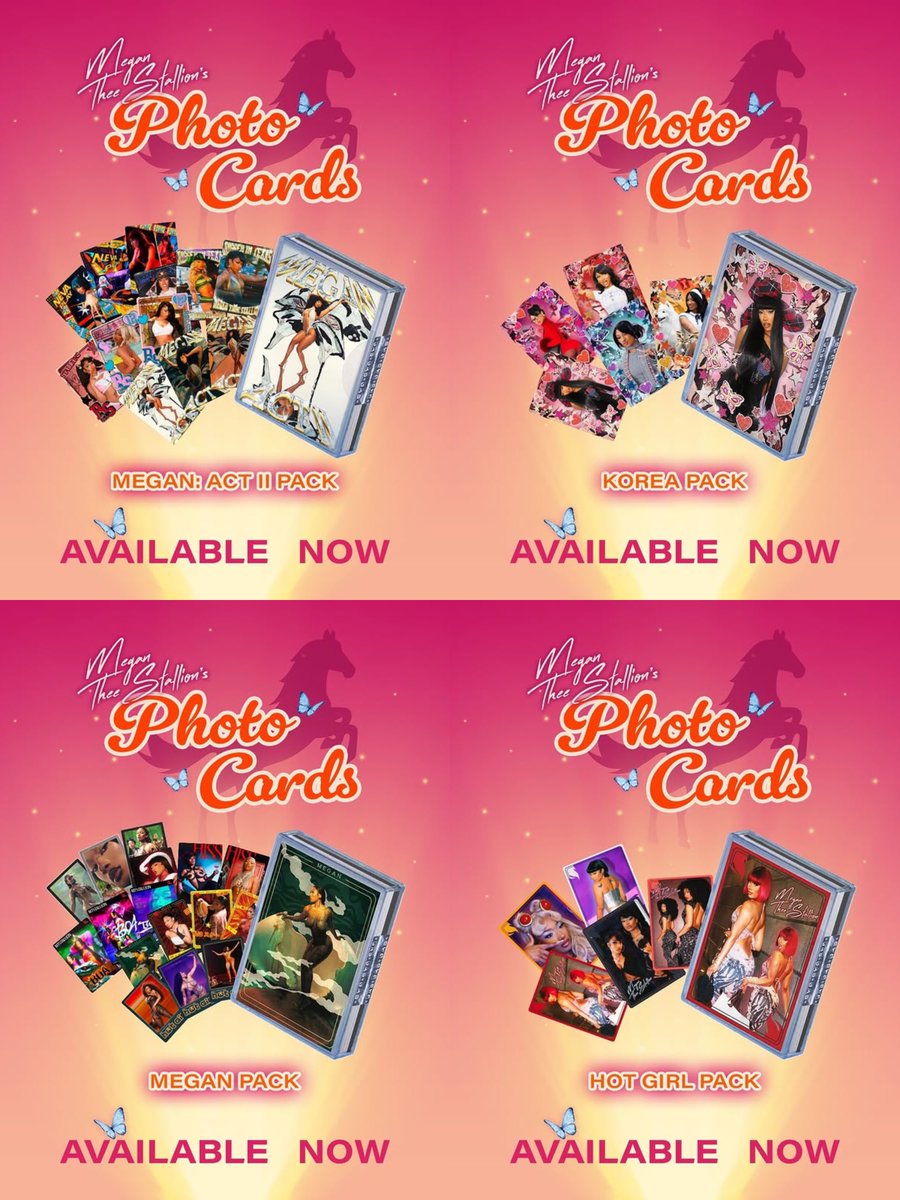 Megan Thee Stallion announces official photo cards for sale.