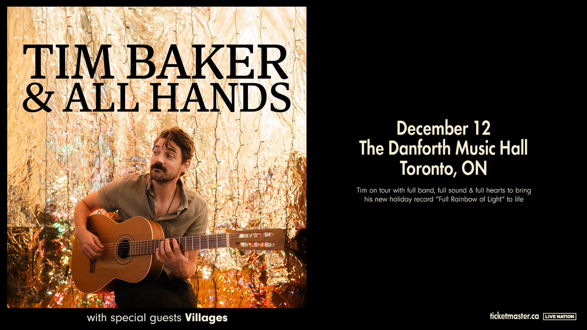 TheDanforthMH's tweet image. TONIGHT: Juno Award-nominated musician #TimBaker returns to Toronto, at The Danforth Music Hall! Limited tickets are still available online &amp;amp; at the door. Set times below:
7pm - Doors
8pm - Villages
9pm - Tim Baker
**All set times are subject to change
🎟️ tinyurl.com/2342hbpd