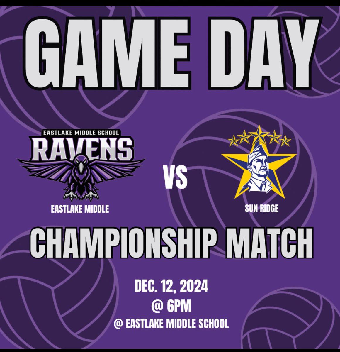 🏐🏐🏐GOOD LUCK RAVENS 🏐🏐🏐
<a href="/EHSFalconSports/">Eastlake_Falcon_Athletics</a> <a href="/Eastlake_Middle/">Gabriela Elliott</a>