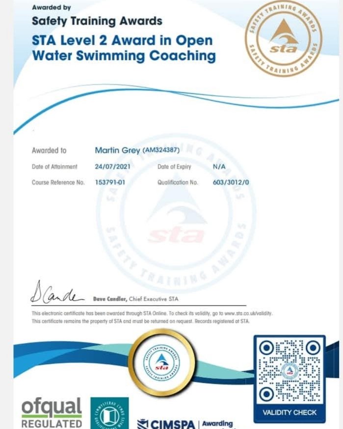 The STA swimming certs are great (my opinion) there are not to many of us with the certificate most only having the award. I do think though it was worth getting the certificate.