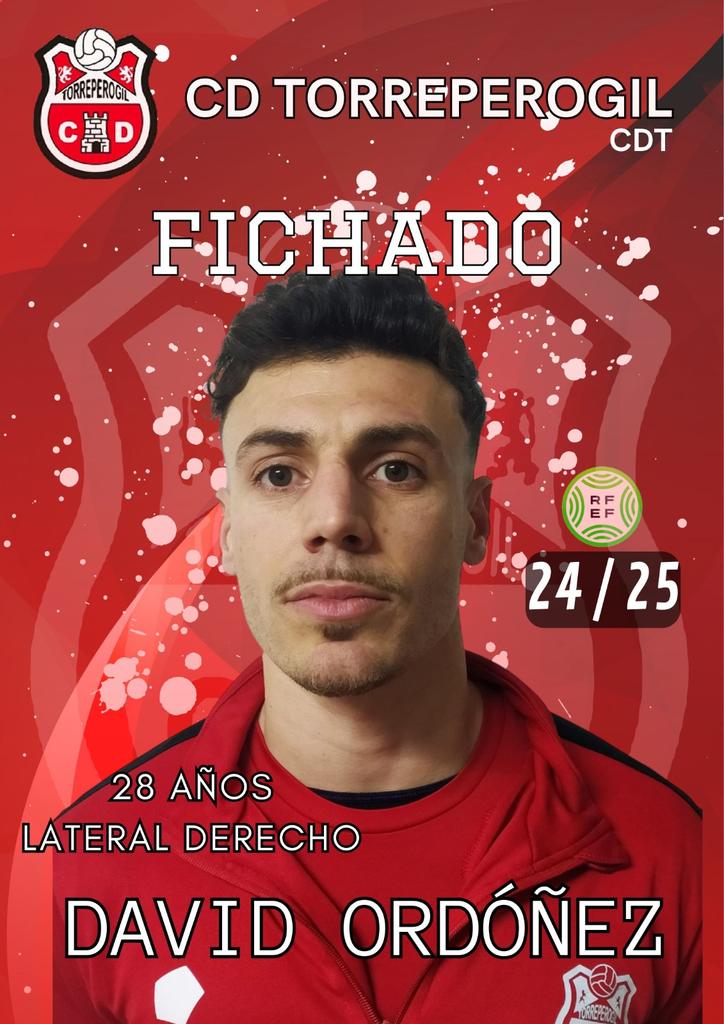CDTorreperogil's tweet photo. FICHAJES 🔴⚪🔴
Incorporamos a David Ordóñez, un futbolista de dilatada trayectoria en equipos de segunda B y Tercera división.
Esperemos que recupere aquí su mejor versión y nos dé un plus de calidad al equipo.
A darlo todo en el verde 💪💪 https://t.co/bSZ6GKbZwK