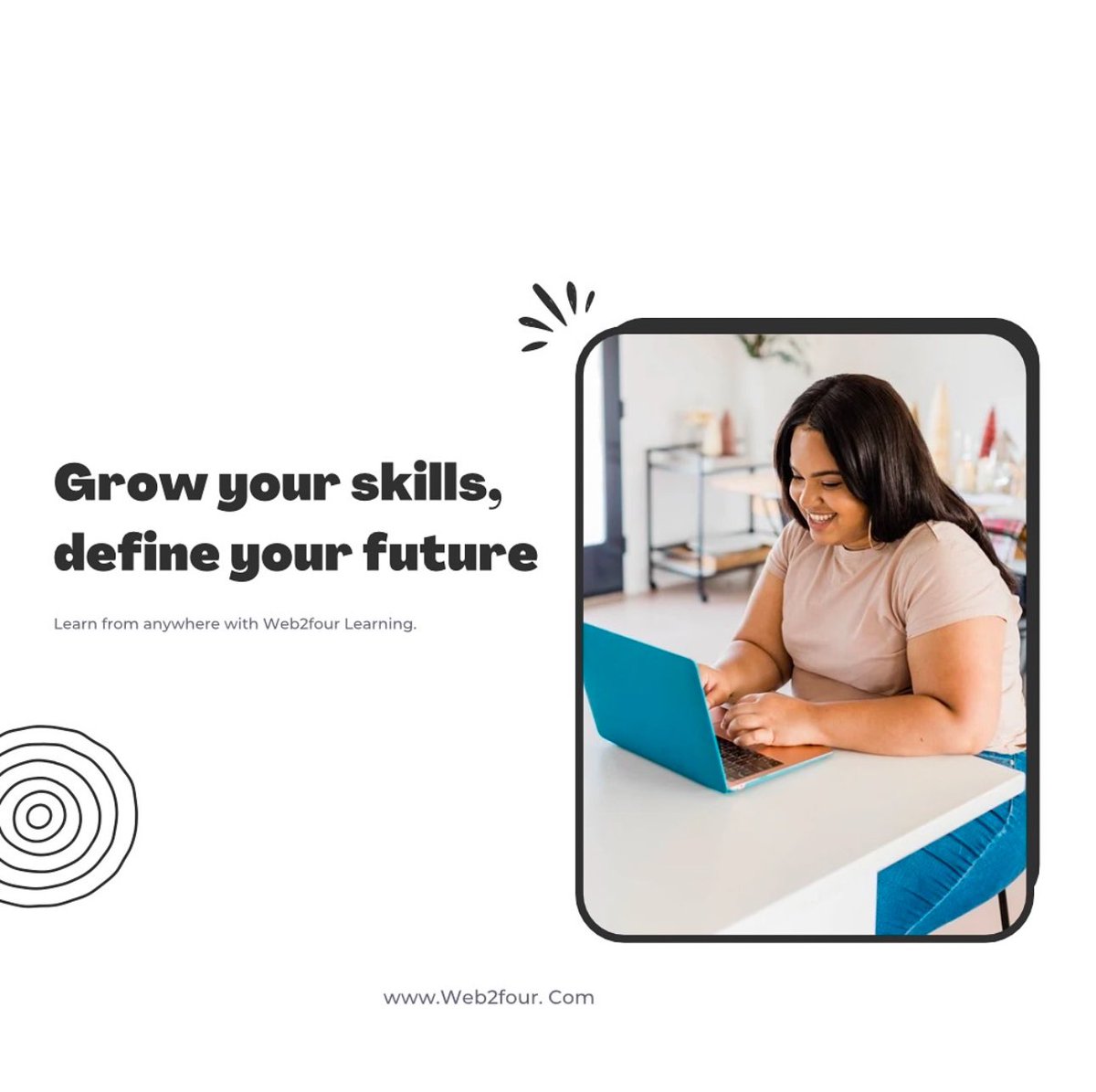 w2flearning's tweet image. Unlock your potential with Web2four Learning. Enhance your skills and shape your future from anywhere.