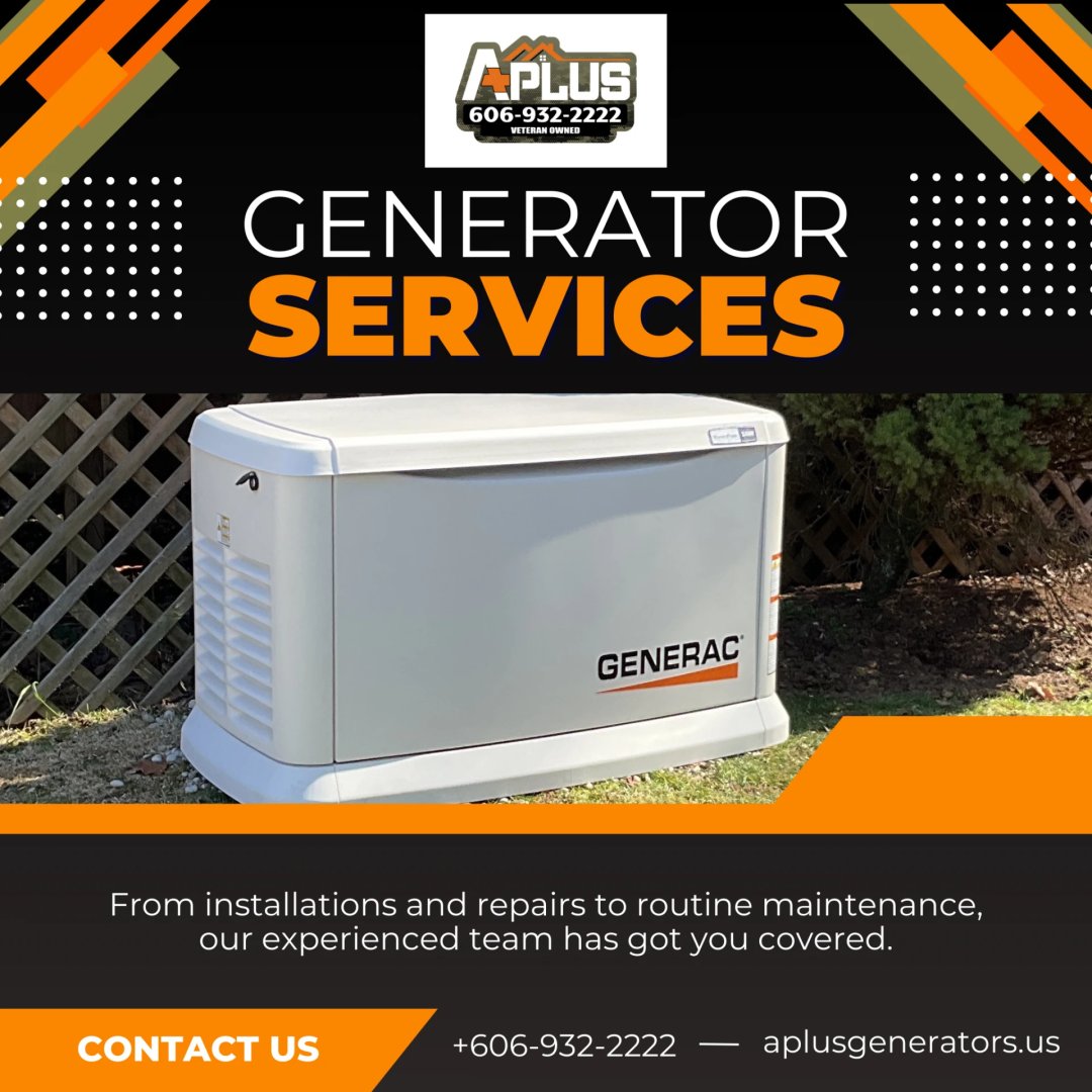 apluscontractky's tweet image. Keep your home powered with A Plus Generators! Since 2012, we&apos;ve specialized in sales, installs, maintenance, and repairs. Call 606-932-2222 or visit aplusgenerator.us for a free estimate today! #BackupPower #GeneratorExperts