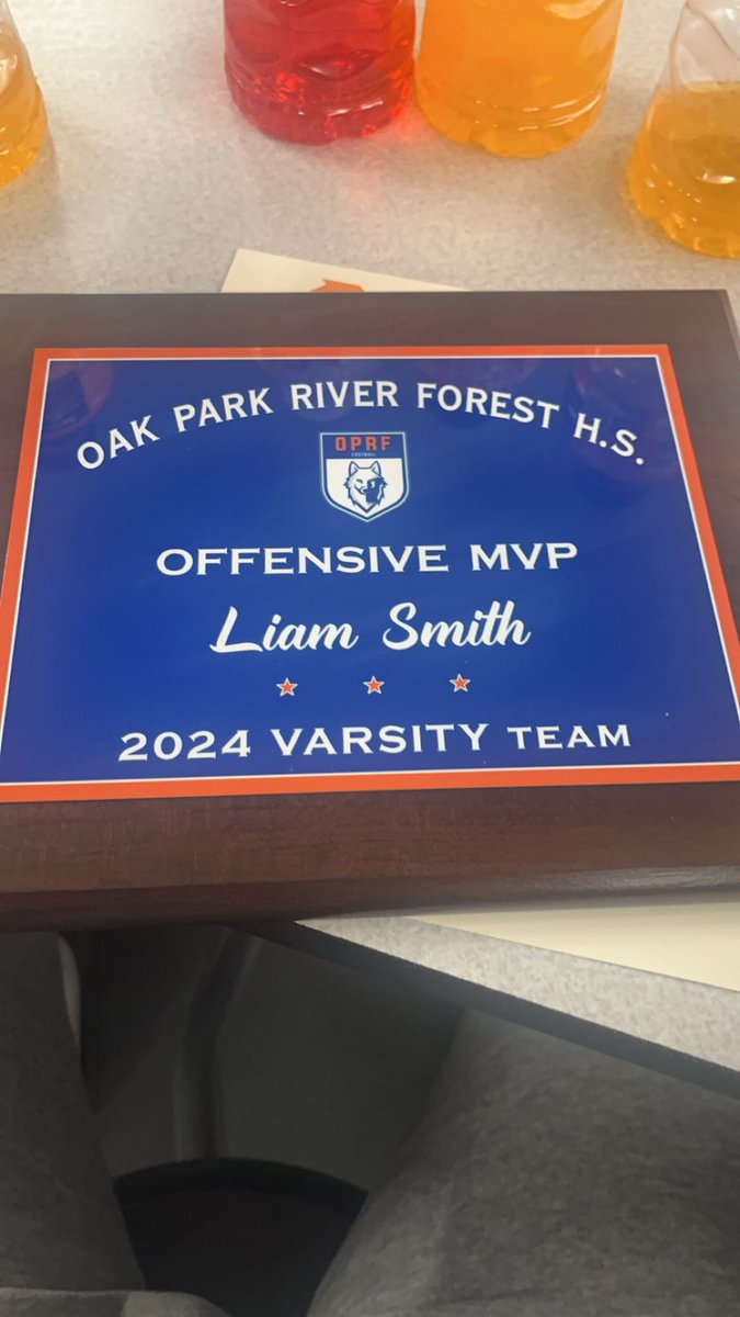 Honored to be named offensive mvp by <a href="/oprffootball/">OPRF FOOTBALL</a>! Can’t wait for next year!