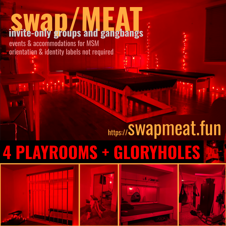 swapMEATdaddy's tweet photo. #gayseattle Don't miss out! Win 1 month FREE VVIP swap/MEAT Membership. Like/Follow/Share to enter WEEKLY. Step 1: FOLLOW @swapMEATdaddy Step 2: LIKE &amp; REBLOG this post with #swapMEATfomo

Membership benefits info: https://t.co/IEZTeTNGCi

#swapMEAT #gayorgy #gaysex #M4M #NSFW https://t.co/nHdcj1EU1w