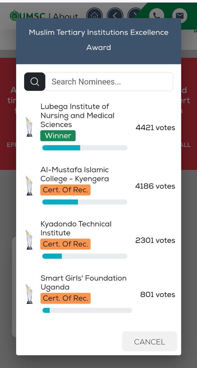 islamic_mustafa's tweet photo. As part of the Uganda Muslim Supreme council at 50 celebrations @umsc50plus @muslim_umsc , we took part in the UMSC@50 excellence awards in the category of "Muslim Tertiary institutions' excellence awards". Here's to congratulate @LubegaOf @Kyadondotech and all other institutions for a worthy experience, but most importantly to voice our sincere thanks to the 4186 people who voted for us, beyond the votes, it is the genuine feedback, faith and trust in us that we cherish and promise to forever use as a motivation to strive for future Elites as our motto goes.
#vocationalStudies #skills #skillingtheyouths #education @UBTEBOfficial @Educ_SportsUg @GovUganda 
Al-Mustafa Islamic College
We Strive For Future Elites.