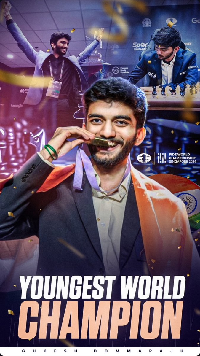 InfiniStockwise's tweet photo. A historic day for Indian chess! Heartiest congratulations to @DGukesh on becoming the World Chess Champion👑 At such a young age you’ve made  history &amp; inspired millions with tour brilliance🇮🇳🏆 @ReheSamay @ChessbaseIndia 
#DGukesh #ChessChampion #Chess #chessworldchampionship https://t.co/J8Z1SVRymy