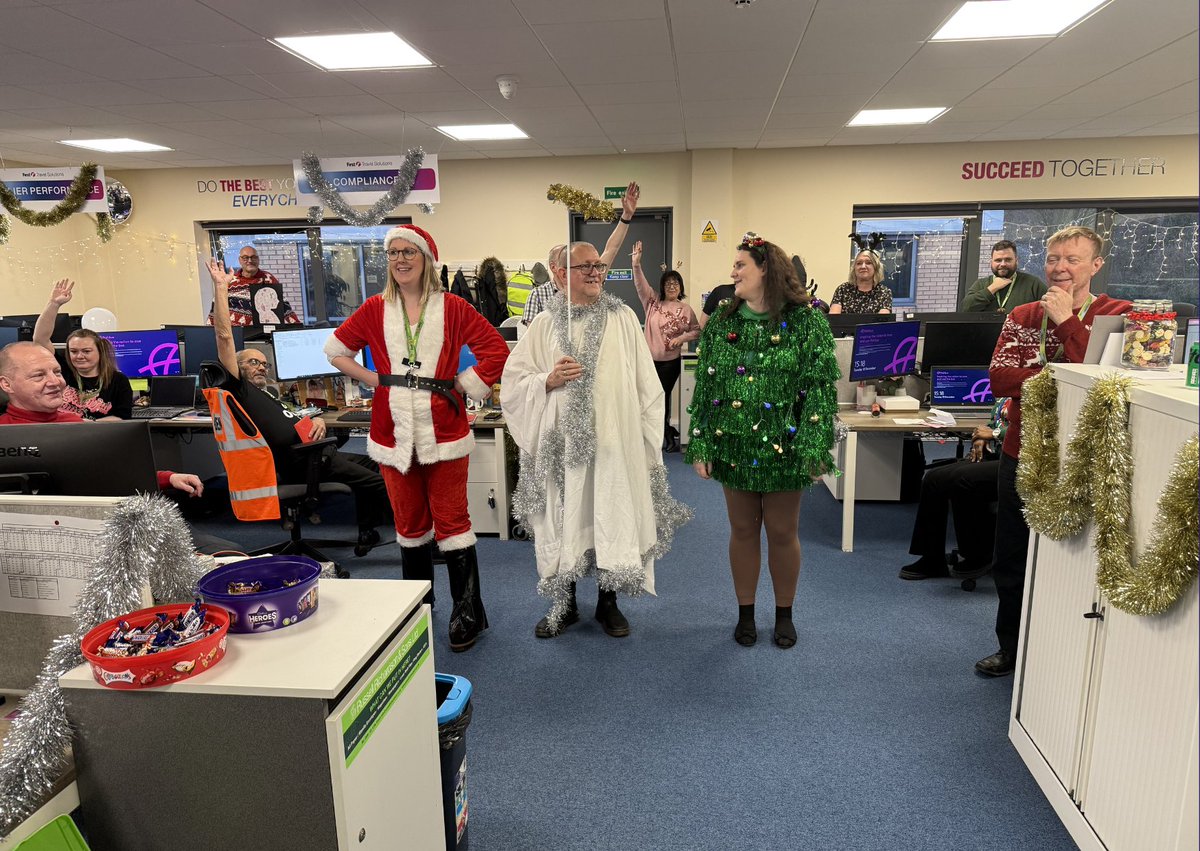 firsttravelsol's tweet photo. Team spirit &amp; festive fun! 🎄 At this year's First Travel Solutions Festive Fun Day we raised £3,276 raised for @macmillancancer!  Huge thanks to everyone who made the event such a success! #TeamFTS #FestiveFun #macmillan https://t.co/ZOt9aqS2ed