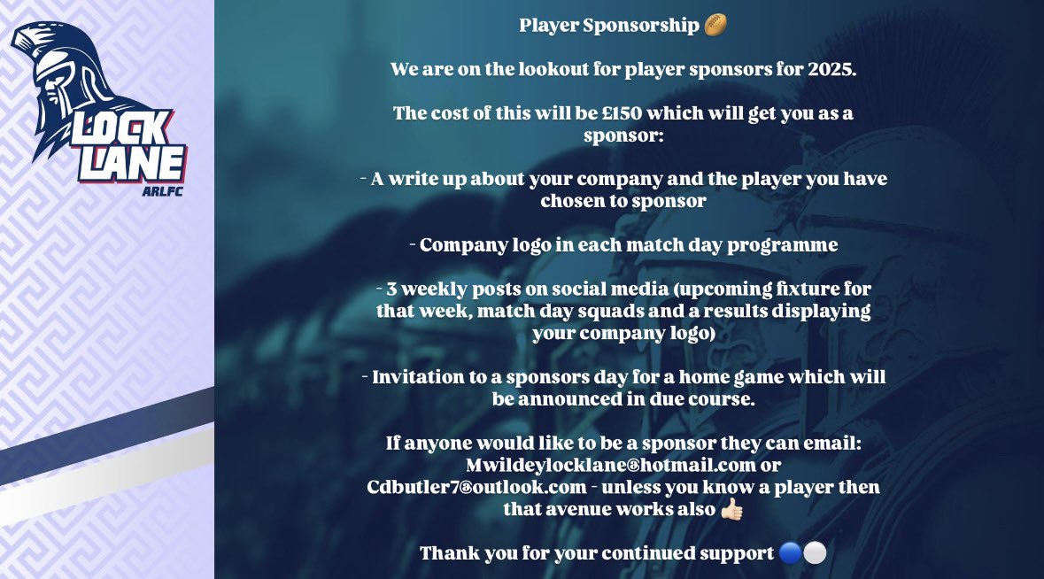 LockLaneOpenAge's tweet photo. Player Sponsorships 2025 ⬇️⬇️ https://t.co/HOJhmW4lid