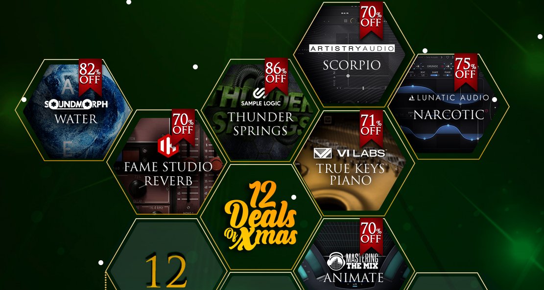 SampleSReview's tweet photo. 12 Deals of Christmas So Far 🔥👉https://t.co/jm3jfeiPnV
🎄🎅
#deals #plugindeals #composer #musicproduction #samplelibrary #christmasdeals #pluginsale #musicproducer #producerlife #musicsoftware https://t.co/fsPTZO2PBO
