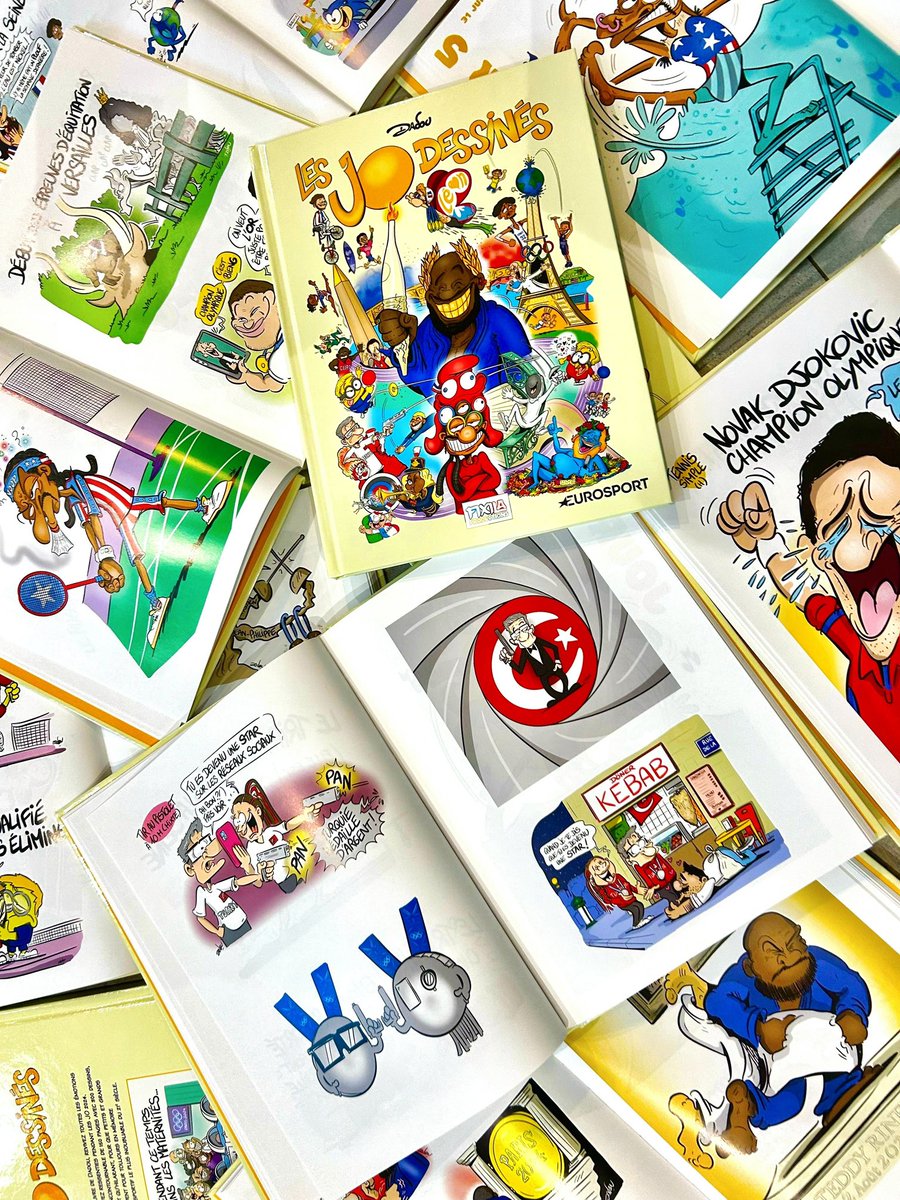 dadoubd's tweet photo. IDÉES CADEAUX DE NOËL pour les fans de sport , des J.O 2024, de l’OM et de dessin
Livre BD Les JO Dessinés
150 pages 300 dessins
Poster Caricature OM 93
👉🏻 https://t.co/6Boidba6of
👉🏻 https://t.co/hMeYjkLzYx
#dadou #marseille #marseillecity #om93 #jo2024 #bd #paris2024 https://t.co/vNLjoTbQU8