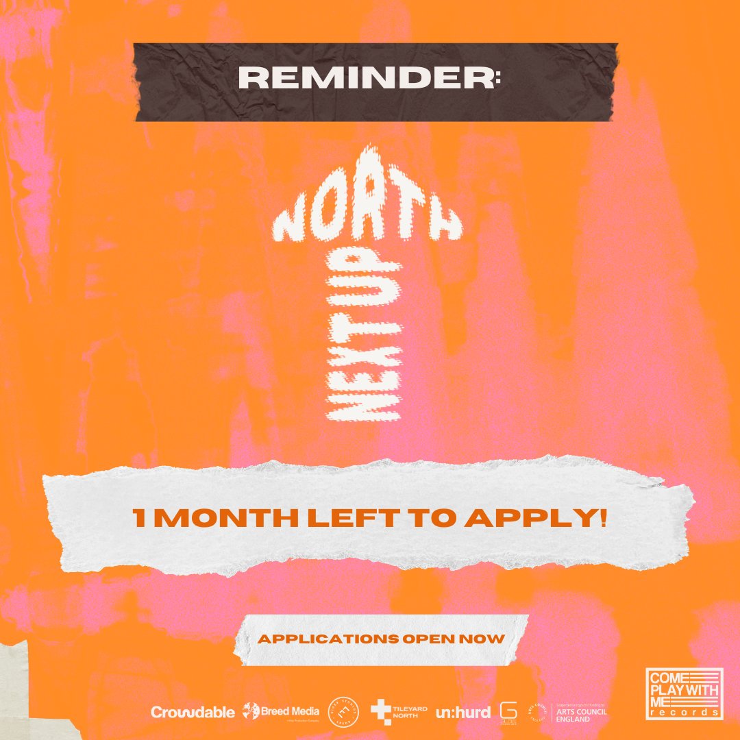 Emerging artists of marginalised genders &amp; sexualities in the North of England – this is your chance! 

Just 1 MONTH LEFT to apply now for Next Up North, a game-changing artist development programme! 

Deadline: 5pm, Thursday 9th January 2025

Apply: cpwmrecords.com/pages/next-up-…