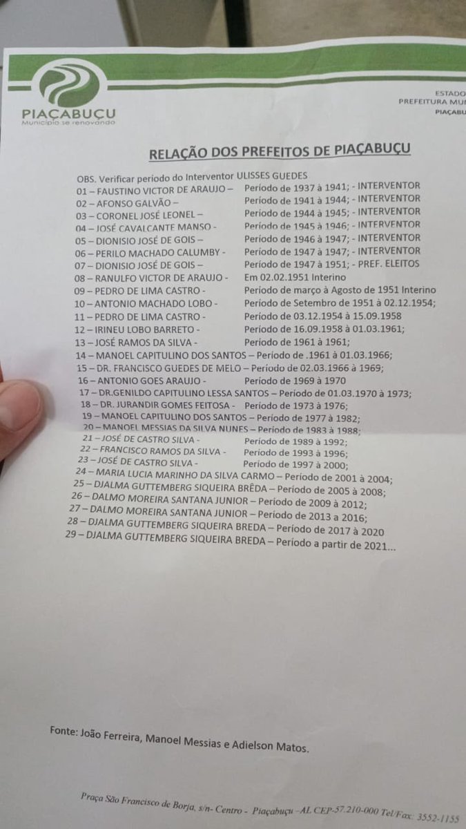 cavalcantimanso's tweet photo. Meu Avô, Professor Dr. José Cavalcanti Manso, foi o 4º Prefeito do Município de #piaçabuçu Alagoas, nomeado pelo Presidente Getulio Vargas. Deixou grande legado em sua administração. https://t.co/rBciRw6PhX