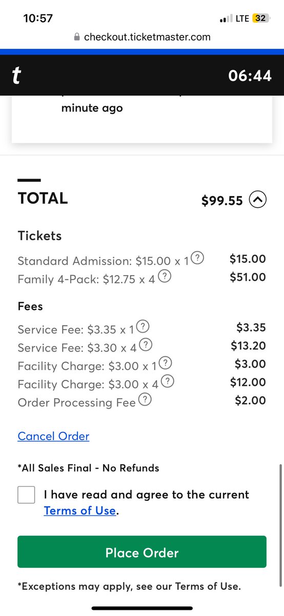 shellbycat's tweet image. good morning world just another day of @Ticketmaster getting away with actual highway robbery this is ridiculous. $33 in fees for $66 has me speechless