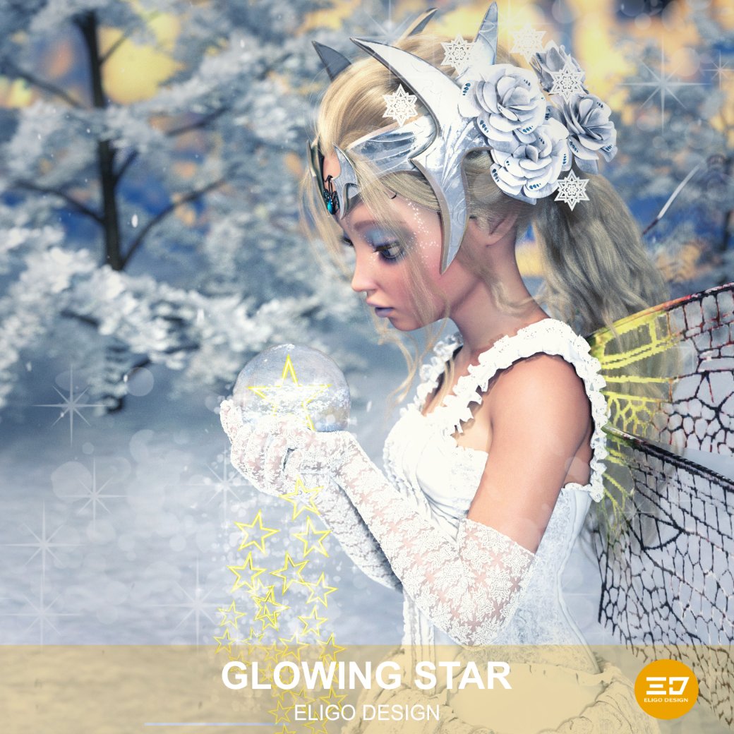 EDVisualArt's tweet photo. Glowing Star - Model Pixie 9 #madewithdaz #winter #fantasyart #fairy #snow #snowflakes #glowingstar #stars #magic #digitalart #3dart #3drender #daz3d #daz3dartist #humanart 🚫NoAi https://t.co/pvke60Pndf