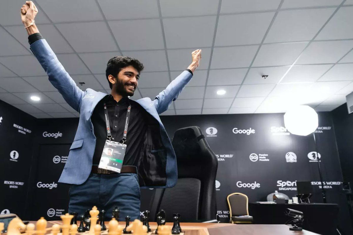MukeshAdvani's tweet photo. @narendramodi Dear @DGukesh, #congrats to you.
#Chess #originated in #Bharat & today you have created #history by becoming the #youngest #WorldChess #Champion defeating #China's #defending #champion #DingLiren in the #WorldChessChampionship.
Bharat Mata Ki Jai!🙏
Jai Hind! Vande Mataram!🇮🇳🚩 https://t.co/zmYyORKY9X