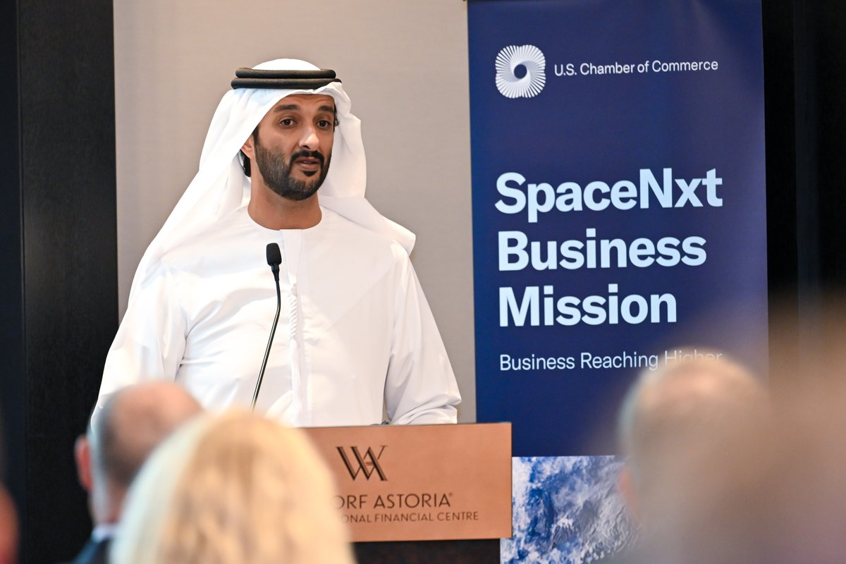 The <a href="/USChamber/">U.S. Chamber</a> led its first-ever space business mission to the UAE 🇦🇪, engaging top Emirati and US officials and business leaders about the booming space economy.

The Chamber’s SpaceNxt  delegation met with astronauts, toured <a href="/MBRSpaceCentre/">MBR Space Centre</a>, and participated in <a href="/ADSpaceDebate/">Abu Dhabi Space Debate</a>.