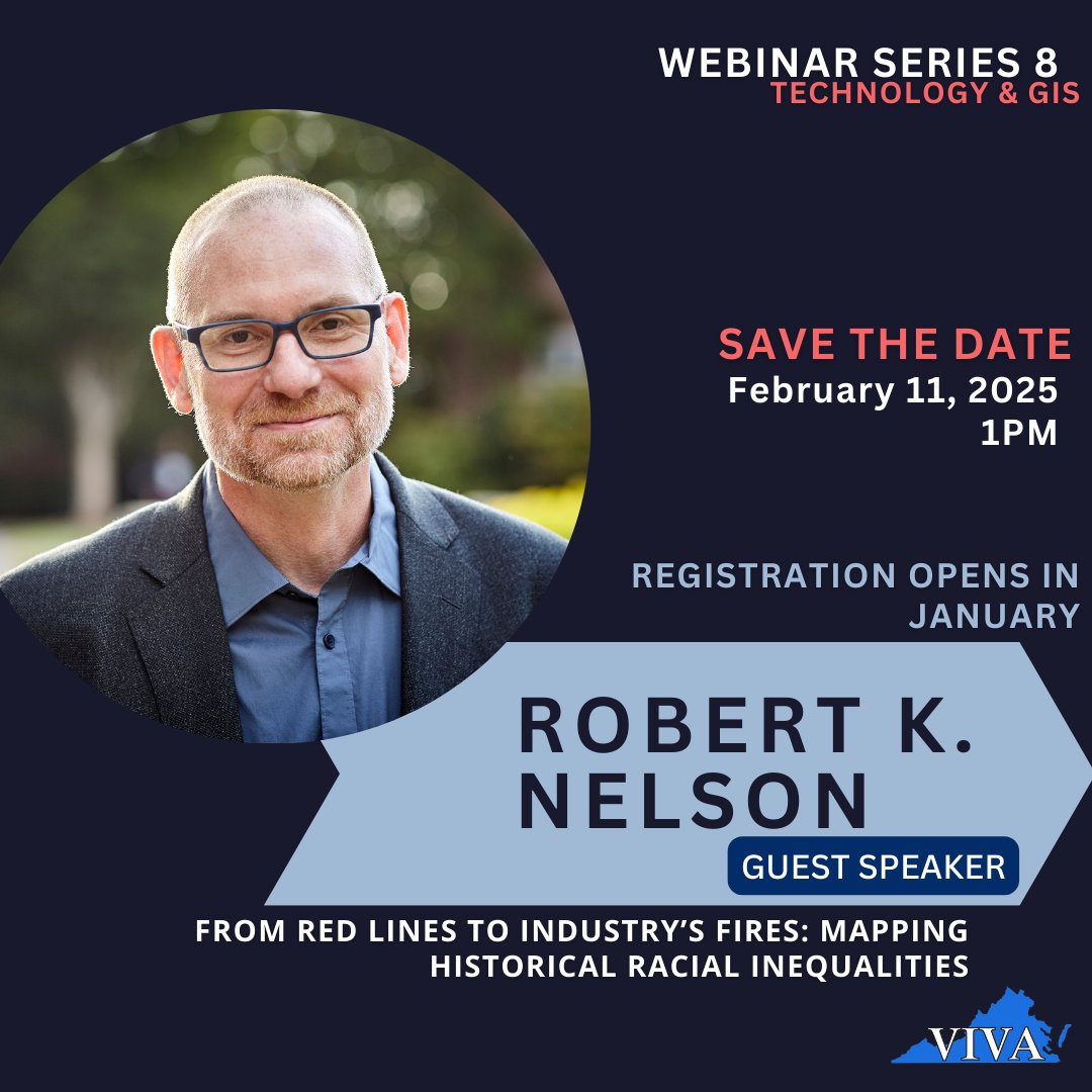 We’re thrilled to host guest speaker Robert K. Nelson for a webinar on 2/11/25, at 1 PM!

Discover insights from Mapping Inequality and new research on redlining, environmental issues, and health disparities, part of an NIH-funded project.

🗓️ Registration opens 1/8/25!