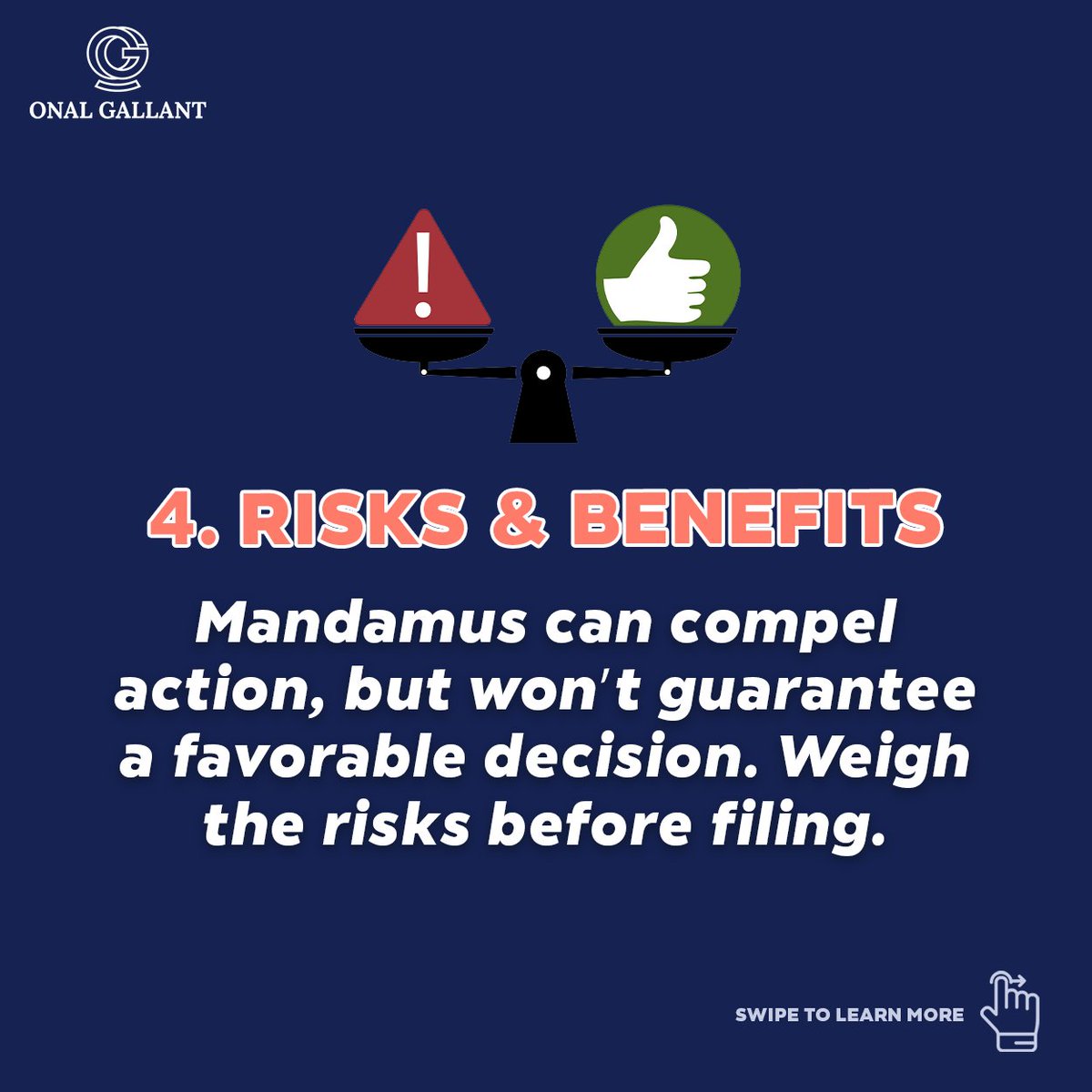 Feeling frustrated by USCIS delays? Swipe to learn about mandamus lawsuits, a legal tool to compel action on your case ⚖️