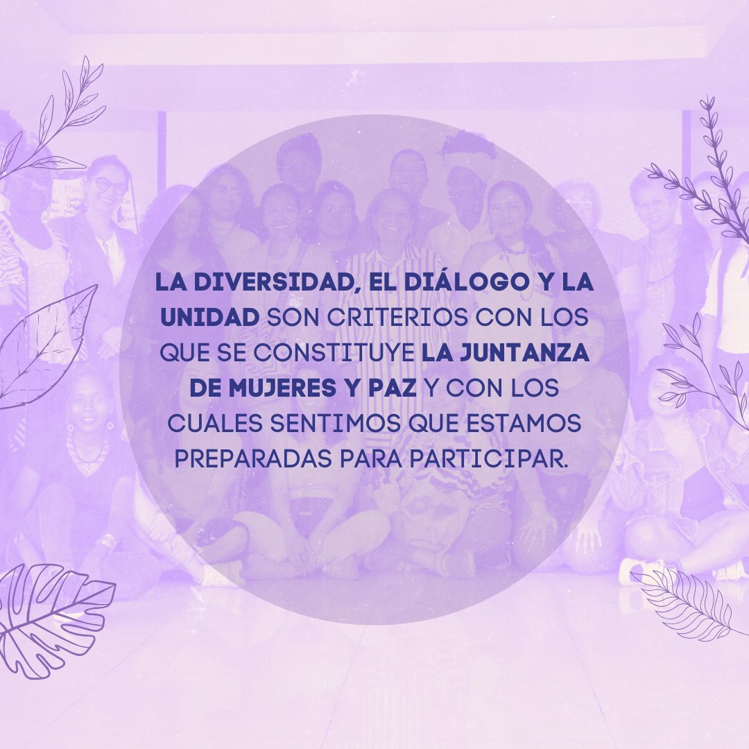 Aquí te contamos sobre la Juntanza de Mujeres y Paz y su enfoque: un espacio que reúne a mujeres y personas disidentes de género para construir una paz incluyente desde la diversidad, el diálogo y la unidad. #MujeresYPaz