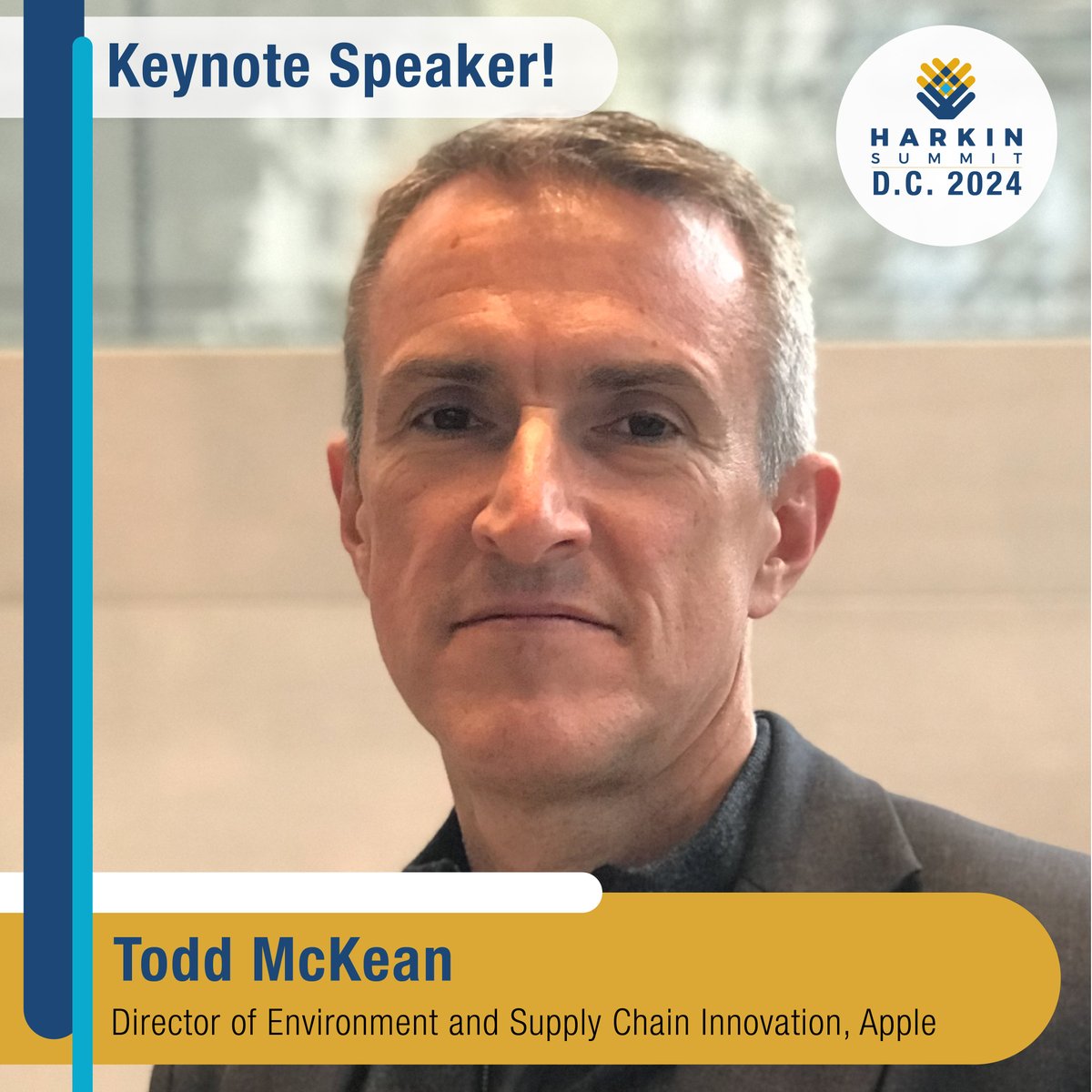 Did you know Apple's commitment to accessibility goes far beyond the features on your phone? Todd McKean will share how the company considers disability inclusion when selecting suppliers at the Harkin Summit next week! Register here: bit.ly/4fvEM7Y #HarkinSummit24